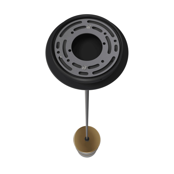 Cicada 10"H LED Pendant, Knurled Dark Grey and Brass