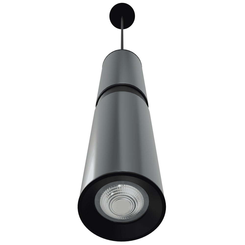 Cicada 10"H LED Pendant, Knurled Dark Grey and Black by Avenue Lighting - view 2
