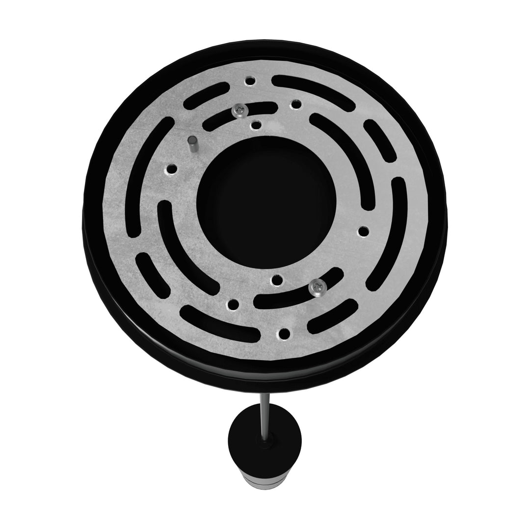 Cicada 10"H LED Pendant, Knurled Dark Grey and Black