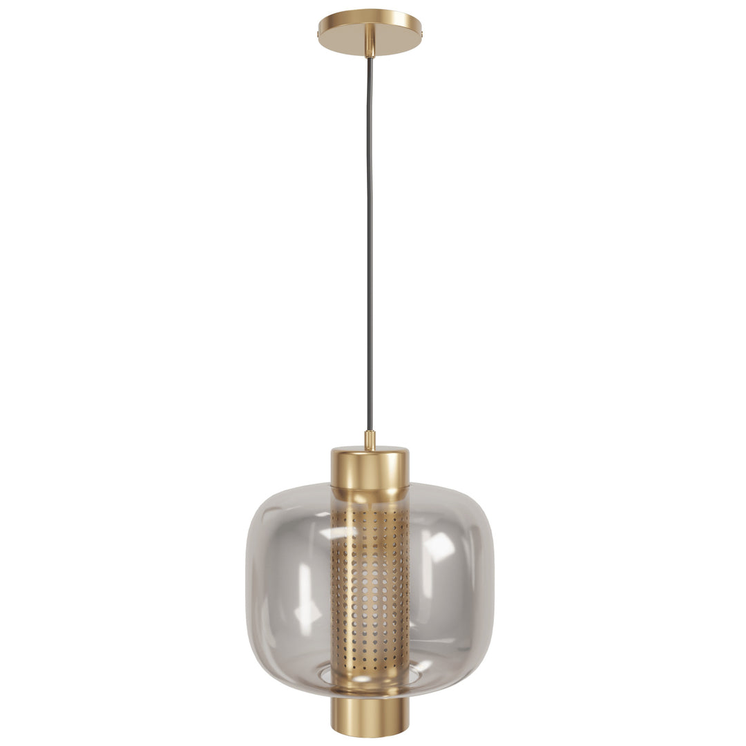 Cosmopolitan Pendant in Aged Brass/Clear Glass by Avenue Lighting