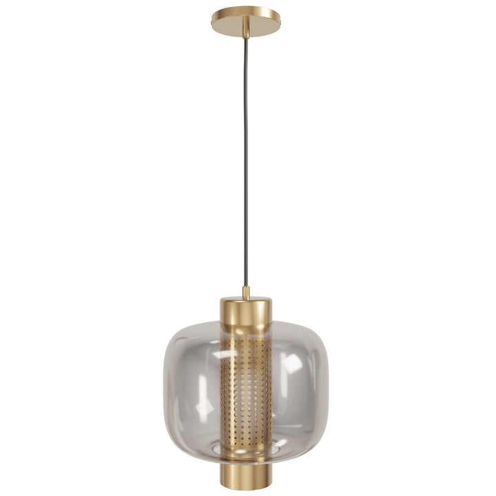 Cosmopolitan Pendant in Aged Brass/Clear Glass by Avenue Lighting