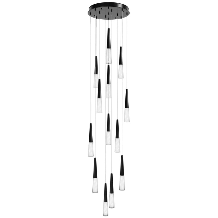 Encino Cone Shape Chandelier in Gunmetal by Avenue Lighting