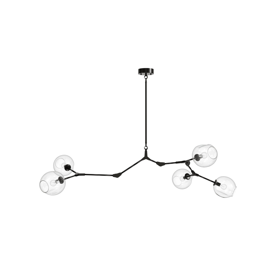 Fairfax Chandelier in Dark Bronze/Clear Glass by Avenue Lighting