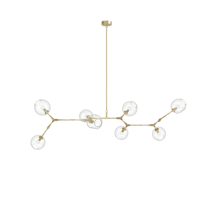 Fairfax Chandelier in Brushed Brass/Clear Glass by Avenue Lighting