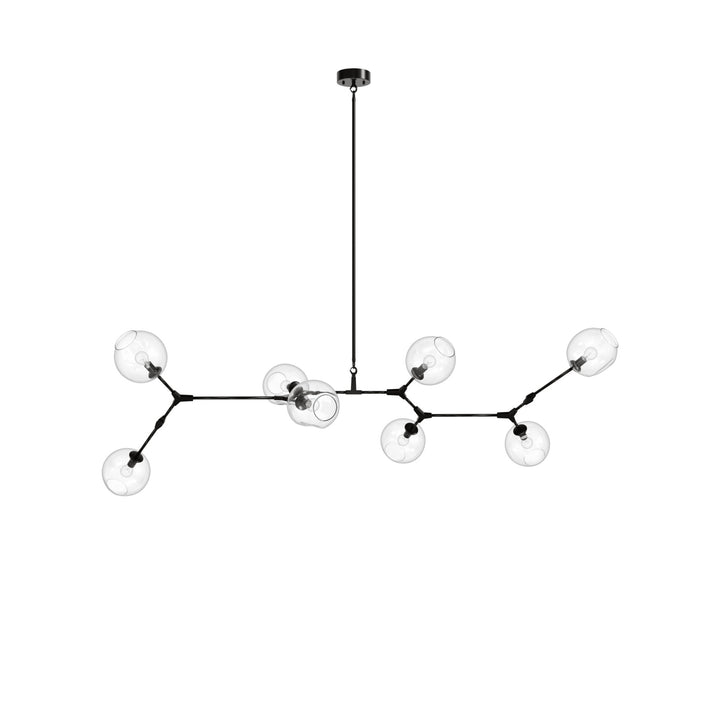 Fairfax Chandelier in Dark Bronze/Clear Glass by Avenue Lighting