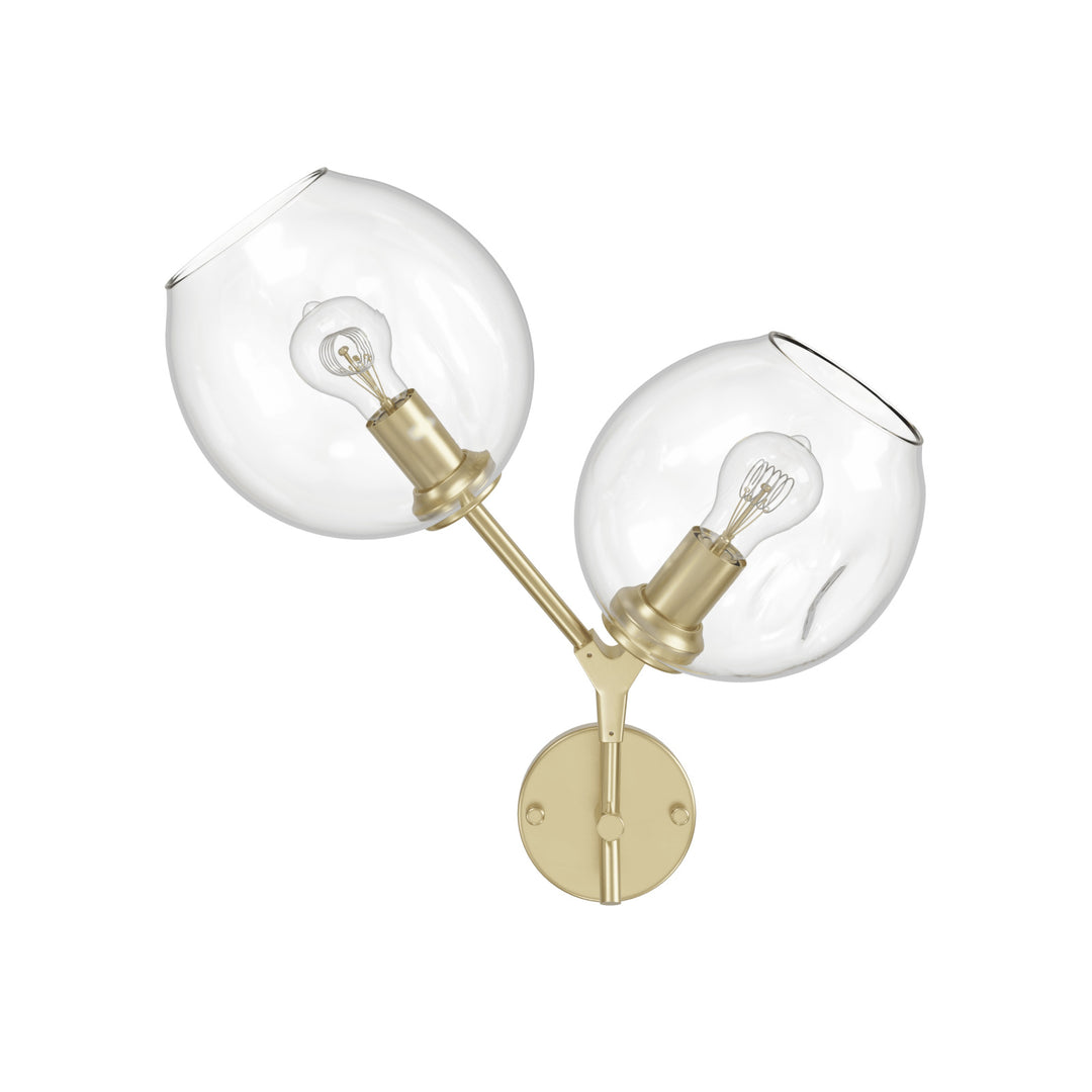 Fairfax Wall Sconce in Brushed Brass/Clear Glass by Avenue Lighting