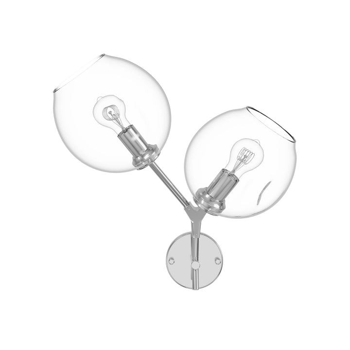 Fairfax Wall Sconce in Matte Chrome/Clear Glass by Avenue Lighting