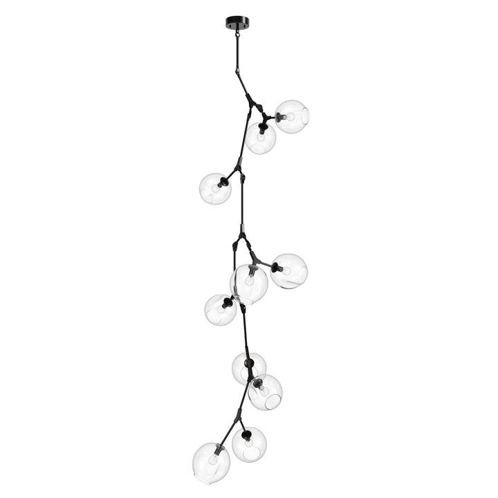 Fairfax Chandelier in Dark Bronze/Clear Glass by Avenue Lighting