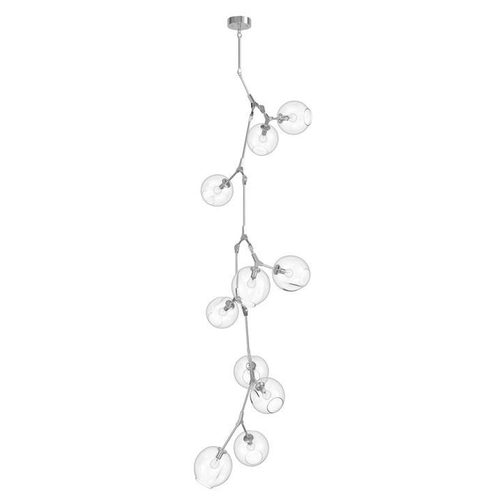 Fairfax Chandelier in Matte Chrome/Clear Glass by Avenue Lighting