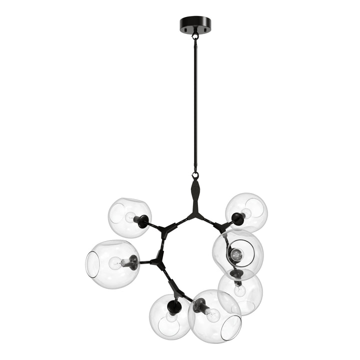 Fairfax Chandelier in Dark Bronze/Clear Glass by Avenue Lighting