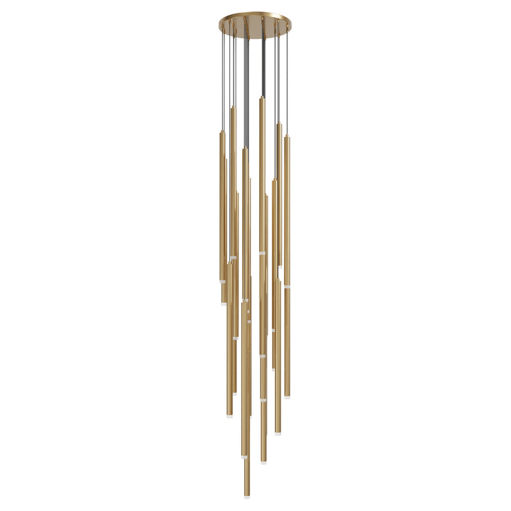 Filmore Round Chandelier in Aged Brass by Avenue Lighting