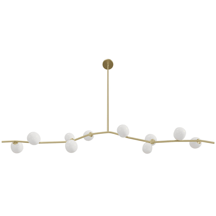 Hampton Chandelier Brass/White Glass by Avenue Lighting - view 2