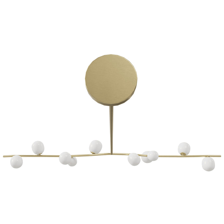 Hampton Chandelier Brass/White Glass by Avenue Lighting - view 6