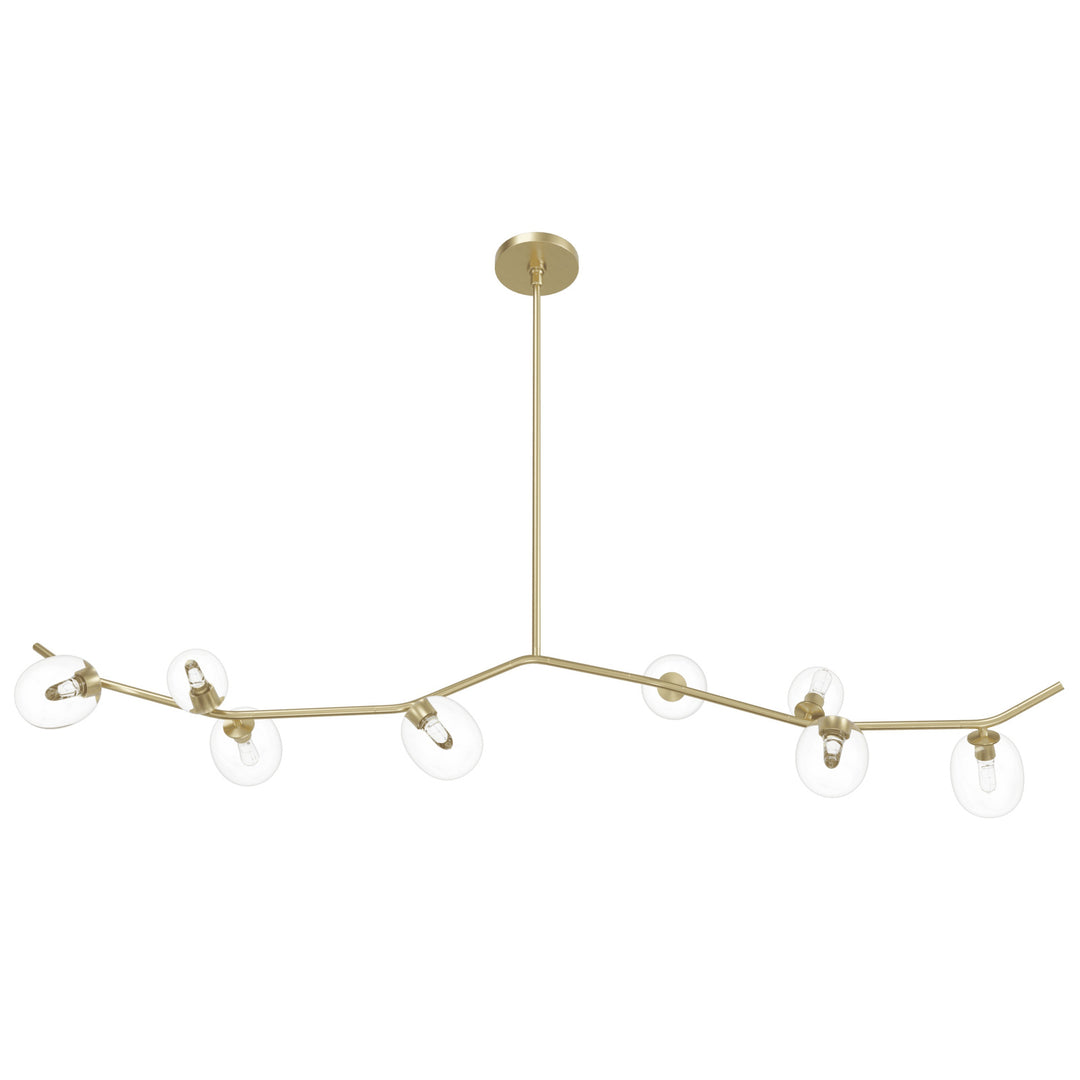 Hampton Chandelier in Brushed Brass/Clear Glass by Avenue Lighting