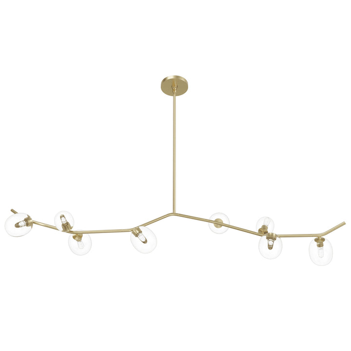 Hampton Chandelier in Brushed Brass/Clear Glass by Avenue Lighting