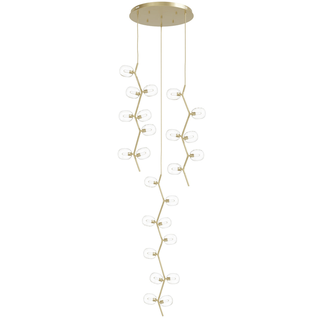 Hampton Chandelier in Brass/Clear Glass by Avenue Lighting