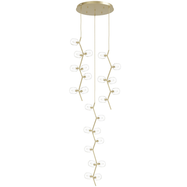 Hampton Chandelier in Brass/Clear Glass by Avenue Lighting