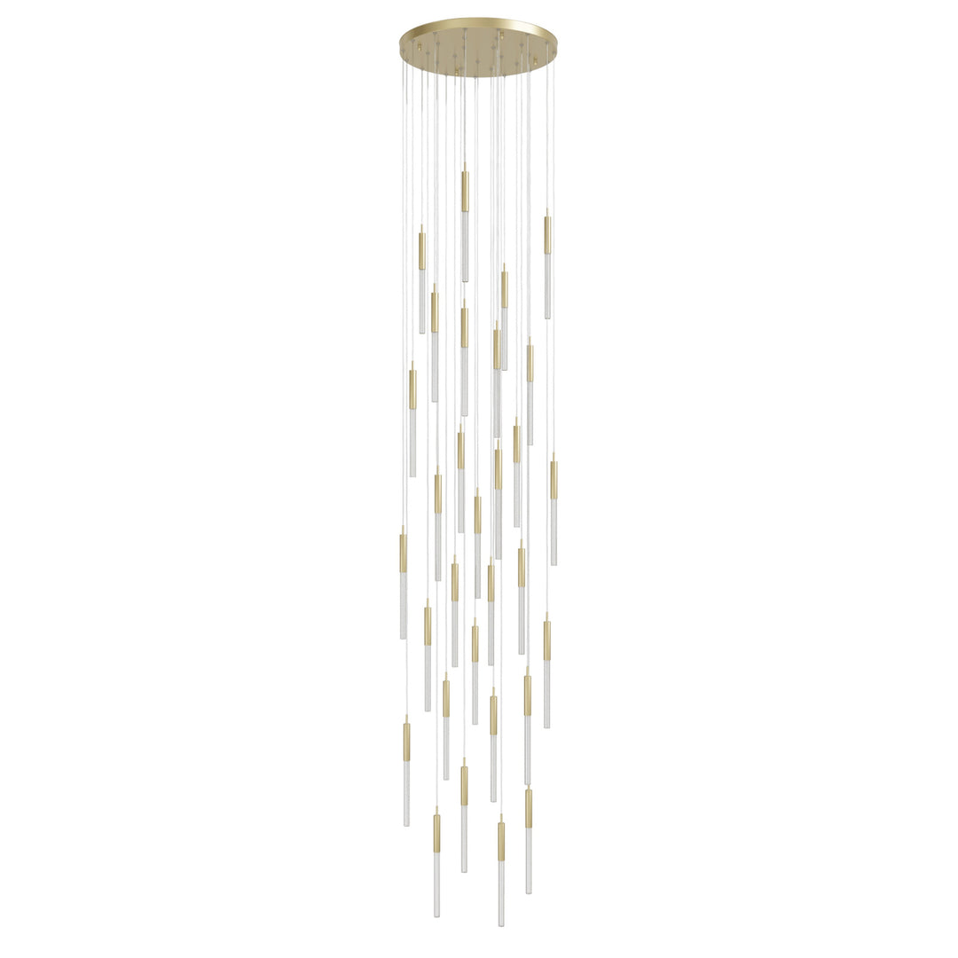 Main Street Chandelier in Brushed Brass/Boa by Avenue Lighting