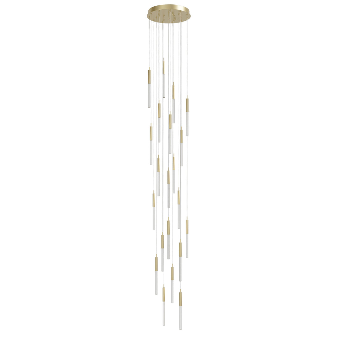 Main Street LED Chandelier in Brushed Brass/Boa by Avenue Lighting