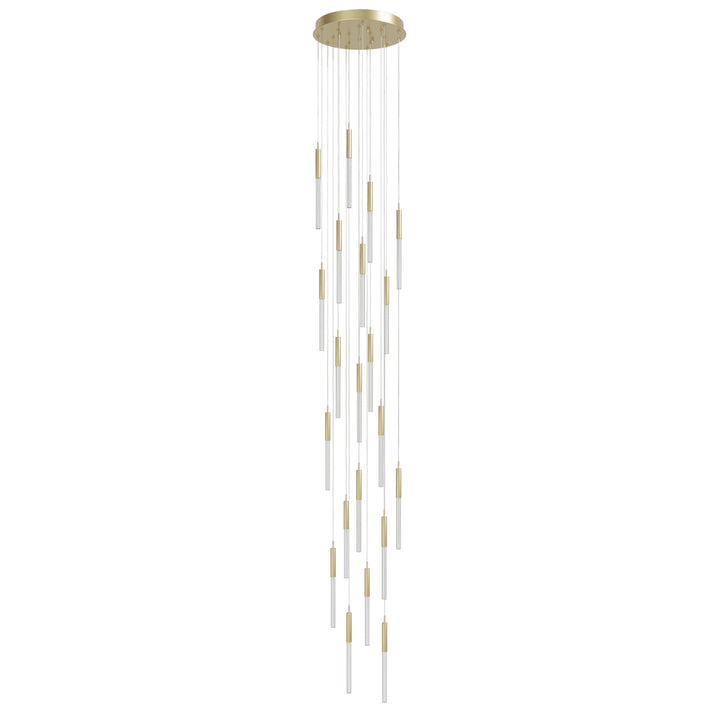 Main Street LED Chandelier in Brushed Brass/Boa by Avenue Lighting