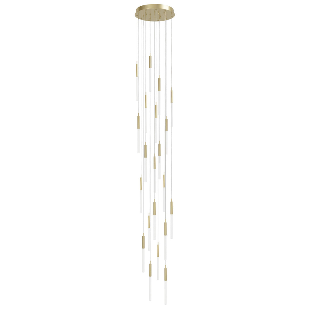 Main Street Chandelier in Brushed Brass/Frost by Avenue Lighting