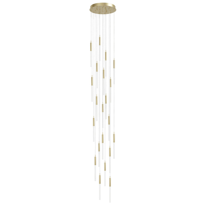 Main Street Chandelier in Brushed Brass/Frost by Avenue Lighting