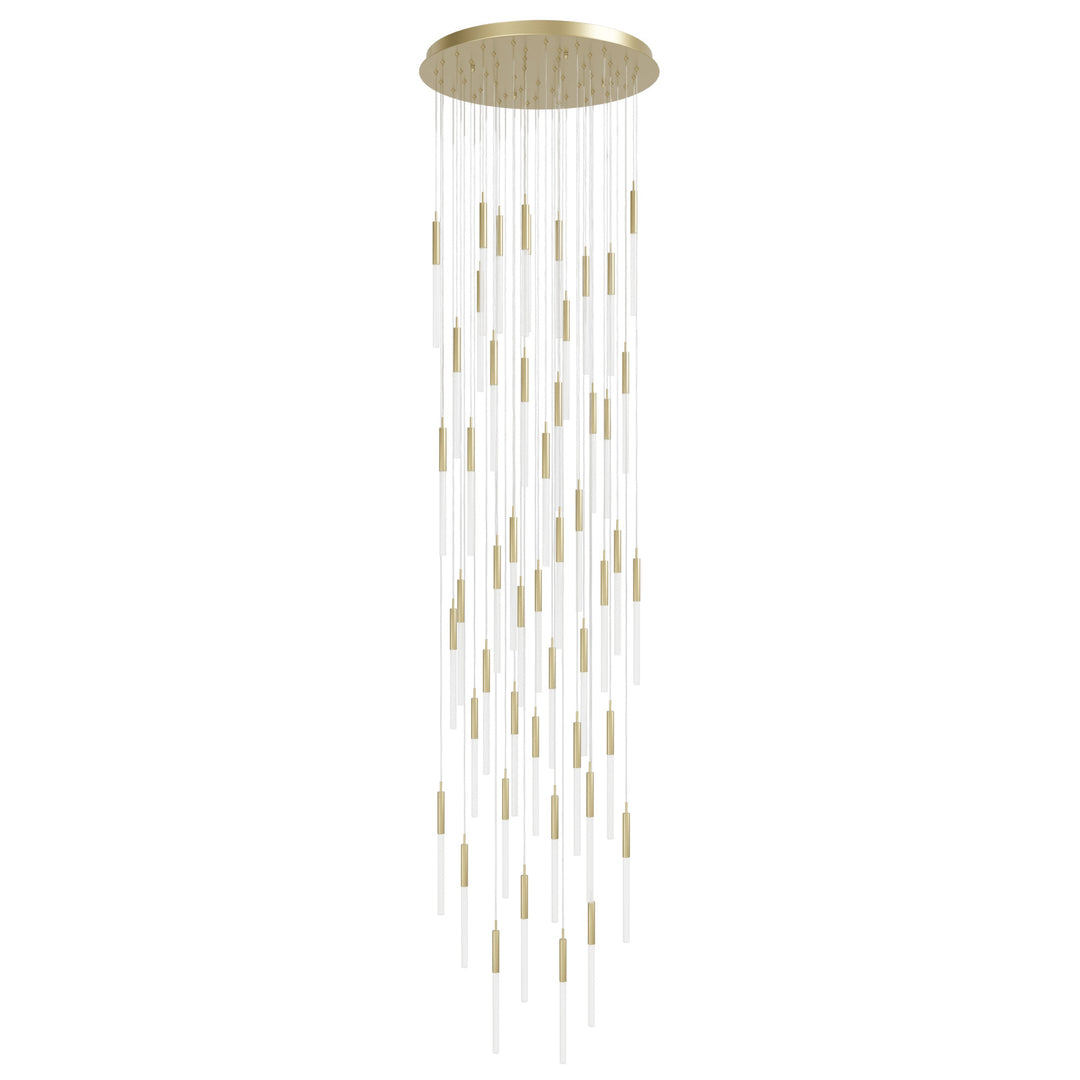 Main Street LED Chandelier in Brushed Brass/Frost by Avenue Lighting
