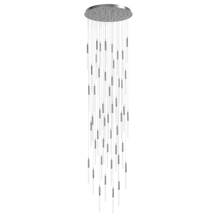 Main Street LED Chandelier in Polished Nickel/Frost by Avenue Lighting
