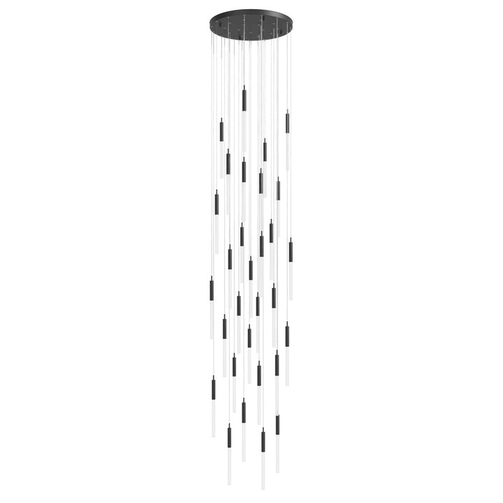 Main Street Chandelier in Black/Frost by Avenue Lighting