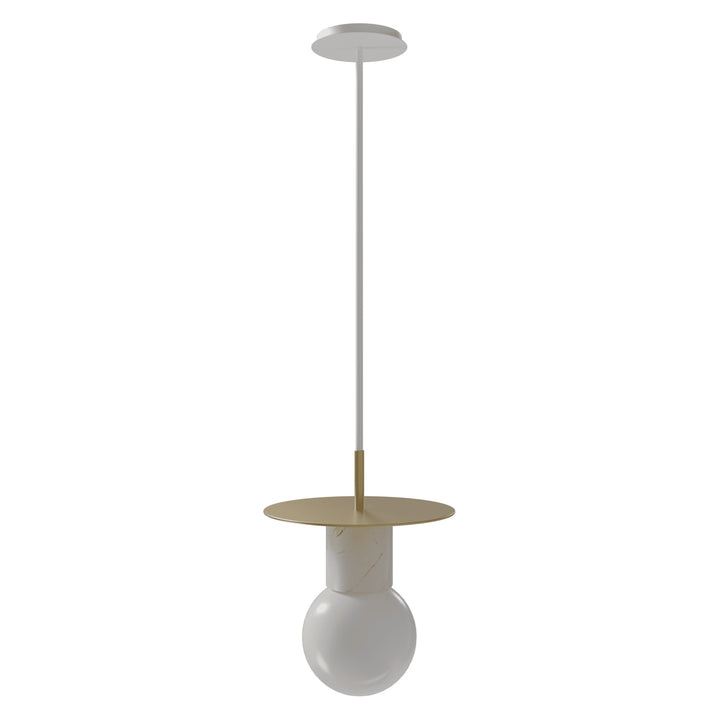 Newport White Marble Pendant by Avenue Lighting