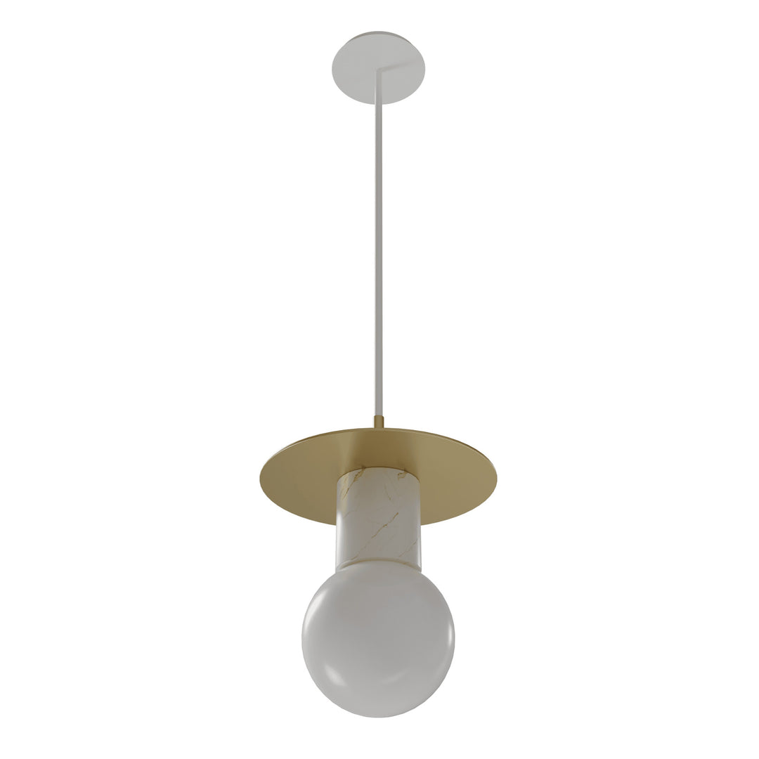 Newport White Marble Pendant by Avenue Lighting - view 2