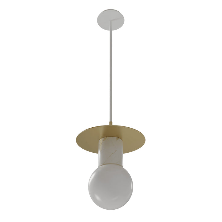 Newport White Marble Pendant by Avenue Lighting - view 2