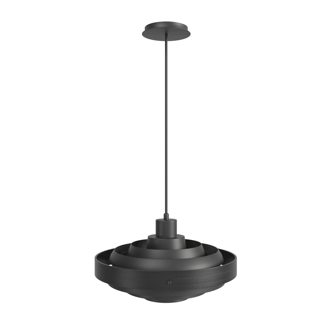 Newport Round Pendant in Black by Avenue Lighting