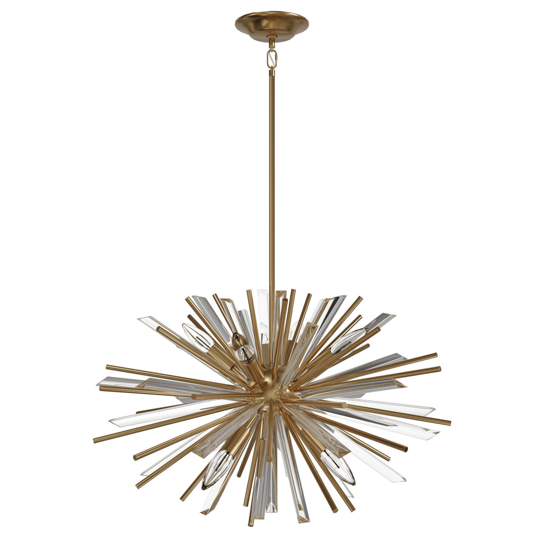 Palisades Sputnik Chandelier in Aged Brass by Avenue Lighting