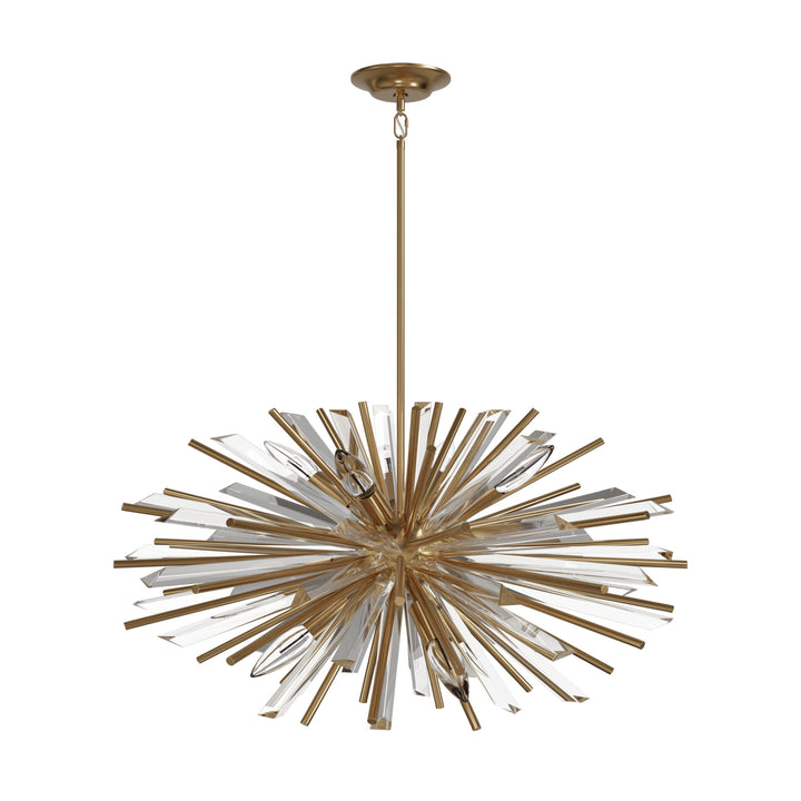 Palisades Sputnik Chandelier in Aged Brass by Avenue Lighting