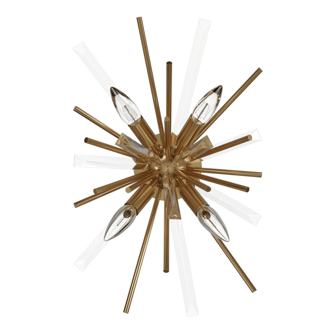 Palisades Wall/Ceiling Light in Aged Brass/Champagne Glass by Avenue Lighting