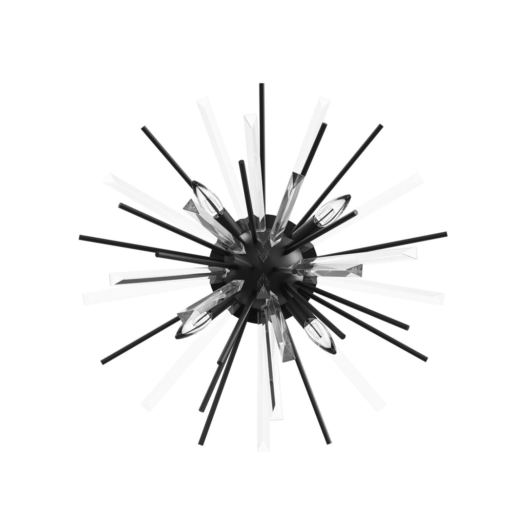 Palisades Wall/Ceiling Light in Black/Clear Glass by Avenue Lighting