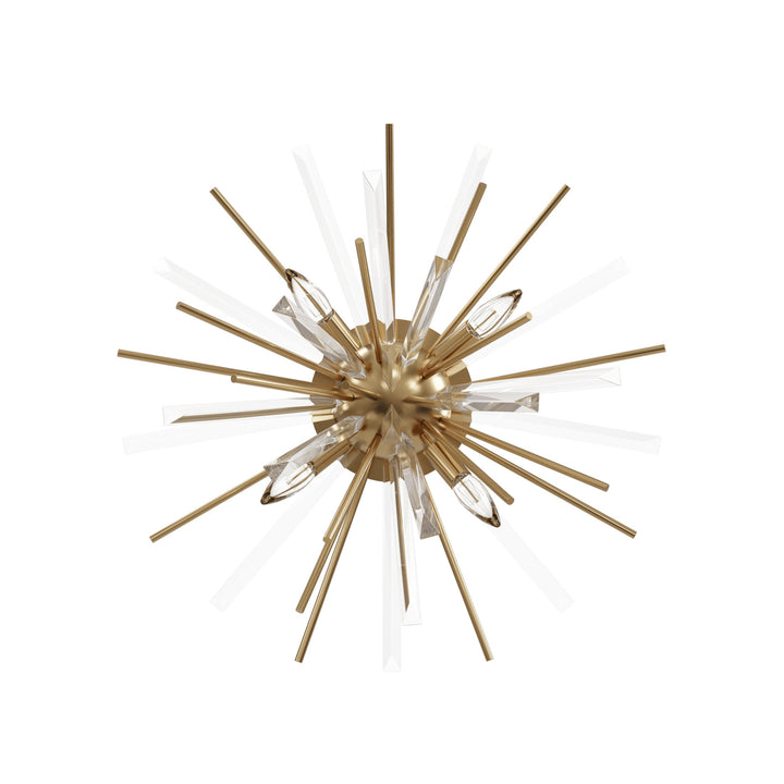 Palisades Wall/Ceiling Light in Aged Brass/Champagne Glass by Avenue Lighting