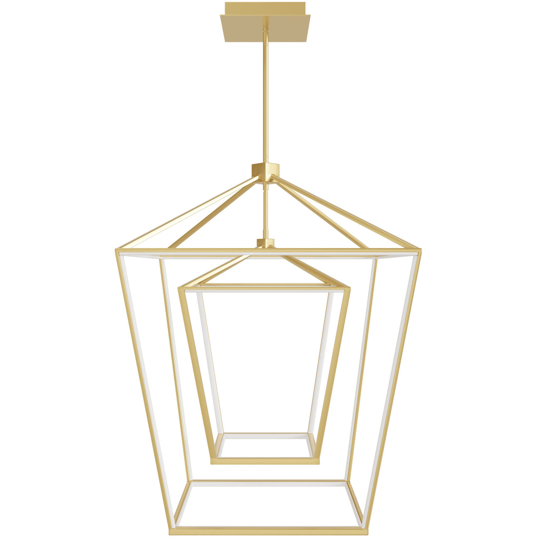 Park Ave. Double Carriage LED Pendant in Gold by Avenue Lighting