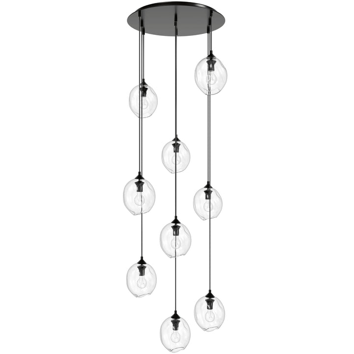 Sonoma Chandelier in Dark Bronze/Clear Glass by Avenue Lighting