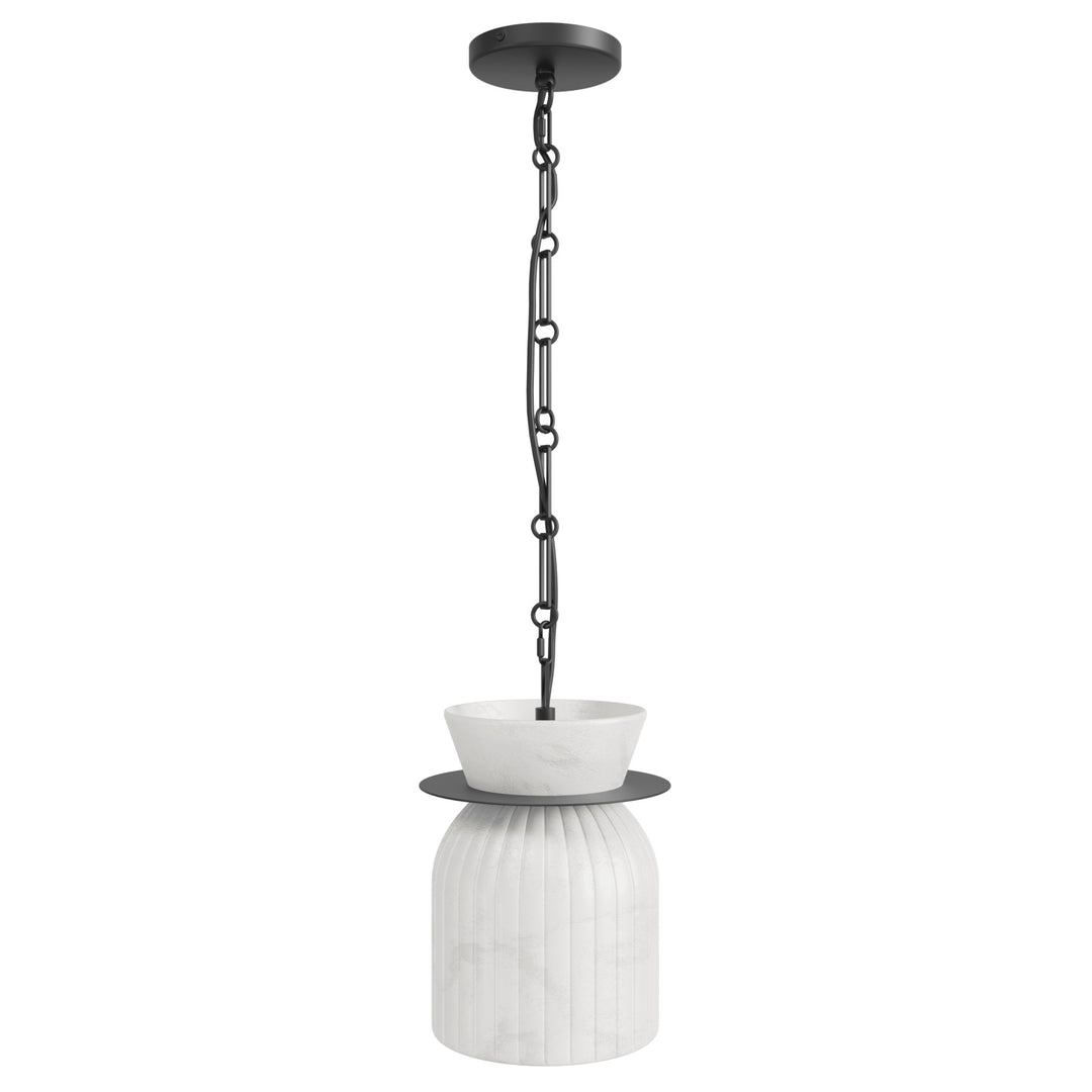 Westwood Alabaster Up/Down LED Pendant in Black by Avenue Lighting