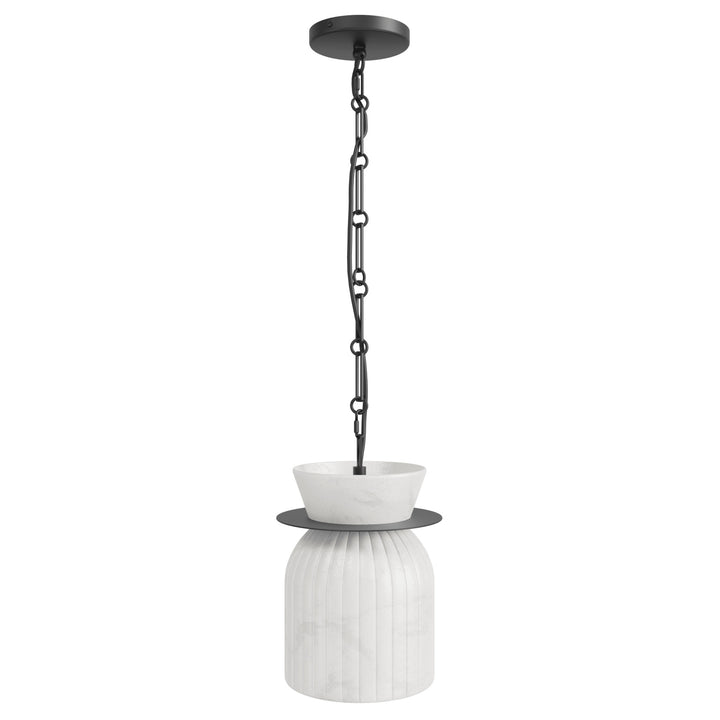 Westwood Alabaster Up/Down LED Pendant in Black by Avenue Lighting