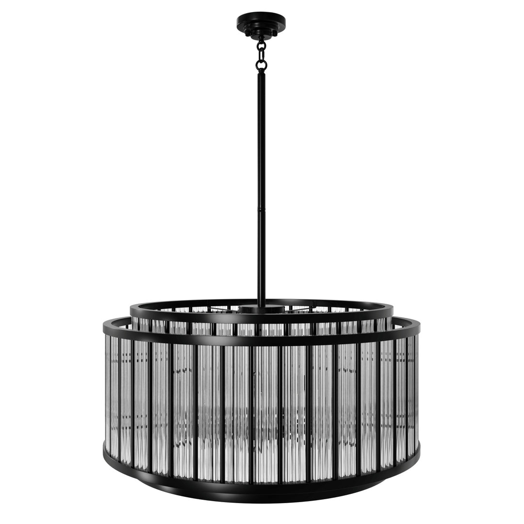 Waldorf Round Chandelier in Polished Gunmetal by Avenue Lighting