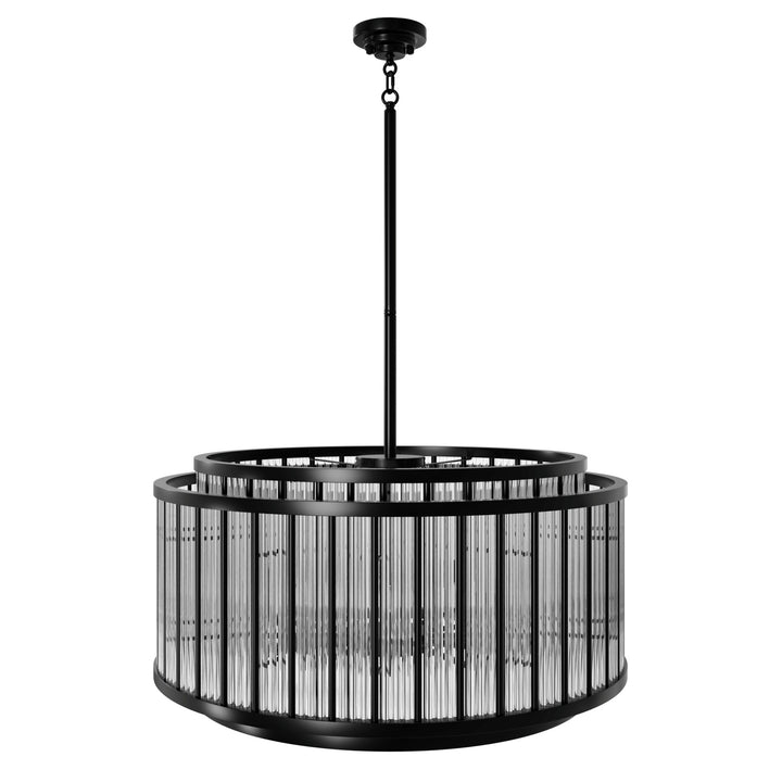 Waldorf Round Chandelier in Polished Gunmetal by Avenue Lighting