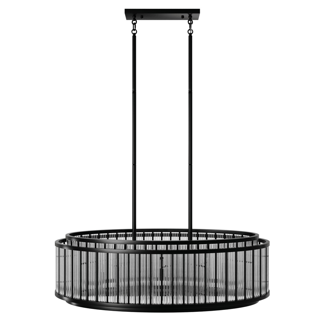Waldorf Oval Chandelier in Polished Gunmetal by Avenue Lighting