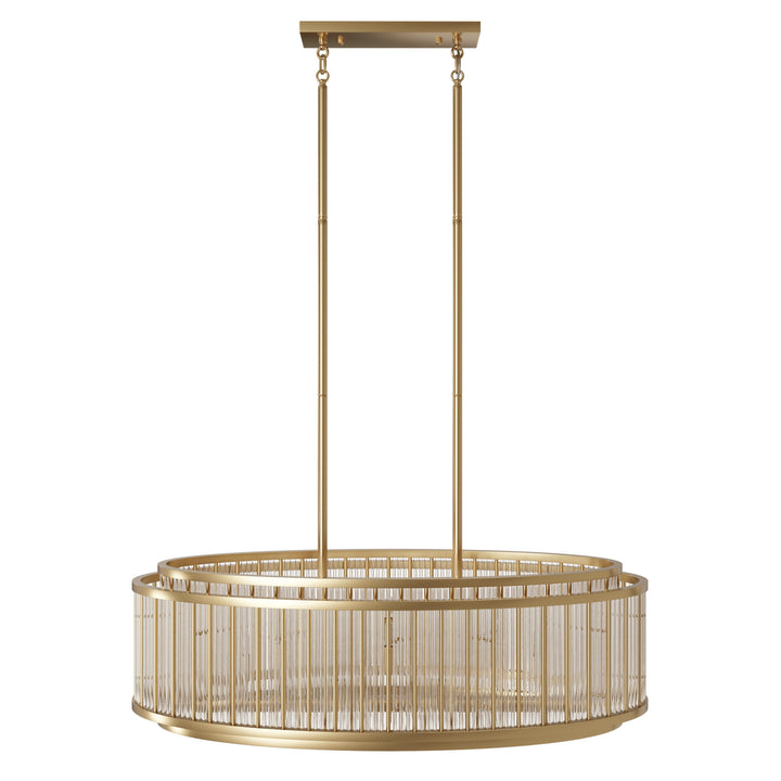 Waldorf Oval Chandelier in Aged Brass by Avenue Lighting