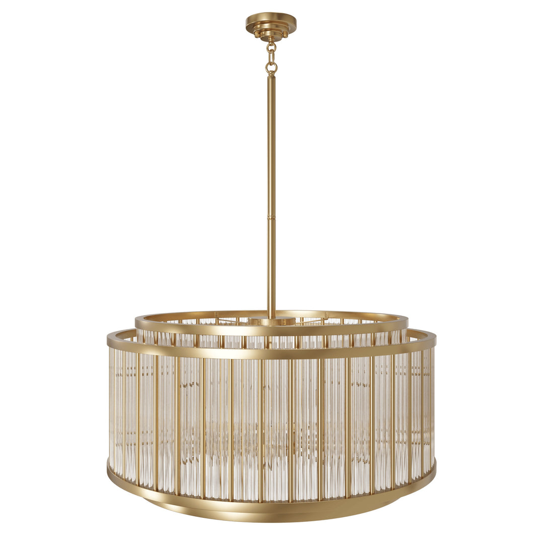 Waldorf Round Chandelier in Aged Brass by Avenue Lighting