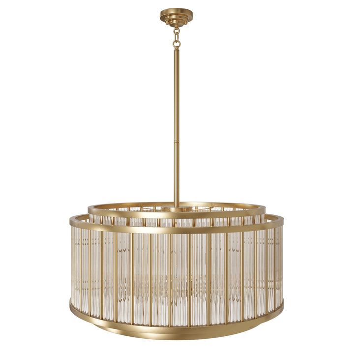 Waldorf Round Chandelier in Aged Brass by Avenue Lighting