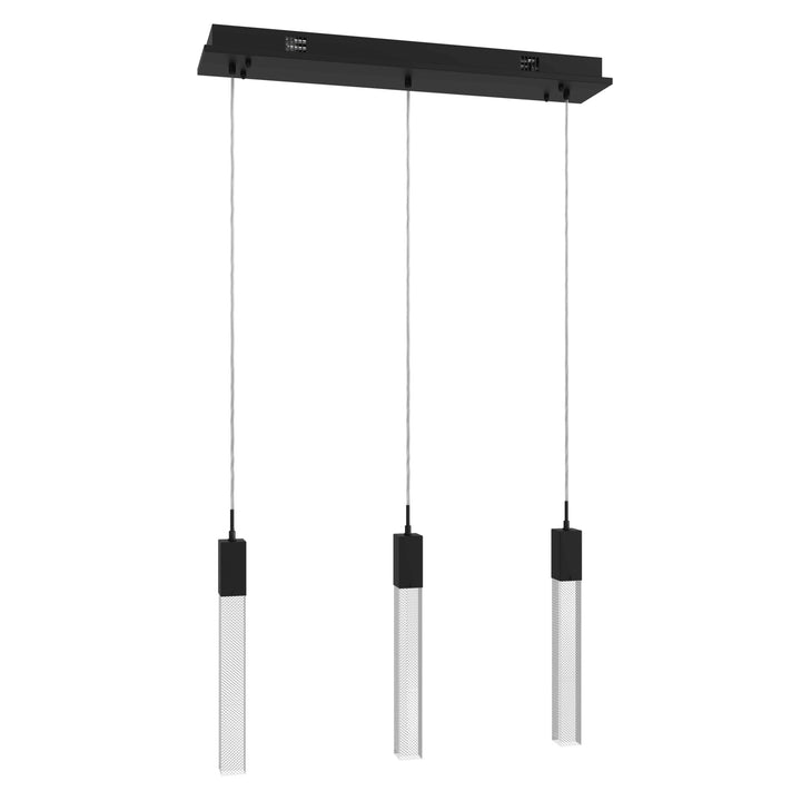 The Original Glacier Linear LED Chandelier in Black/Snow Acrylic by Avenue Lighting