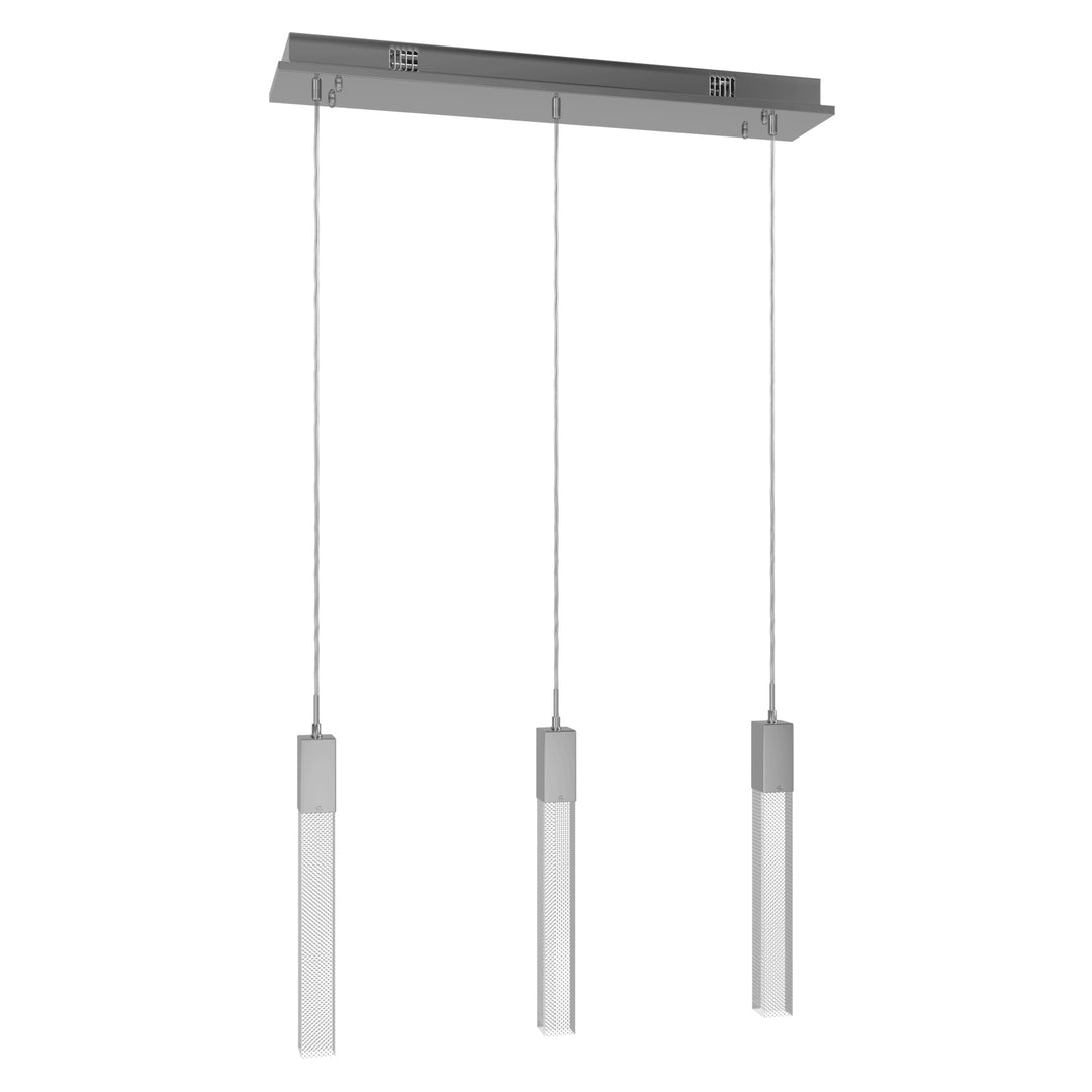 The Original Glacier Linear LED Chandelier in Polished Chrome/Snow Acrylic by Avenue Lighting